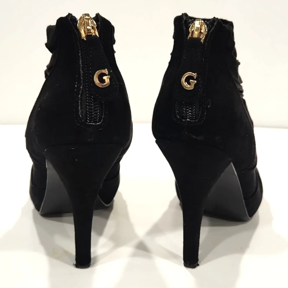Guess Black Suede Ankle Booties